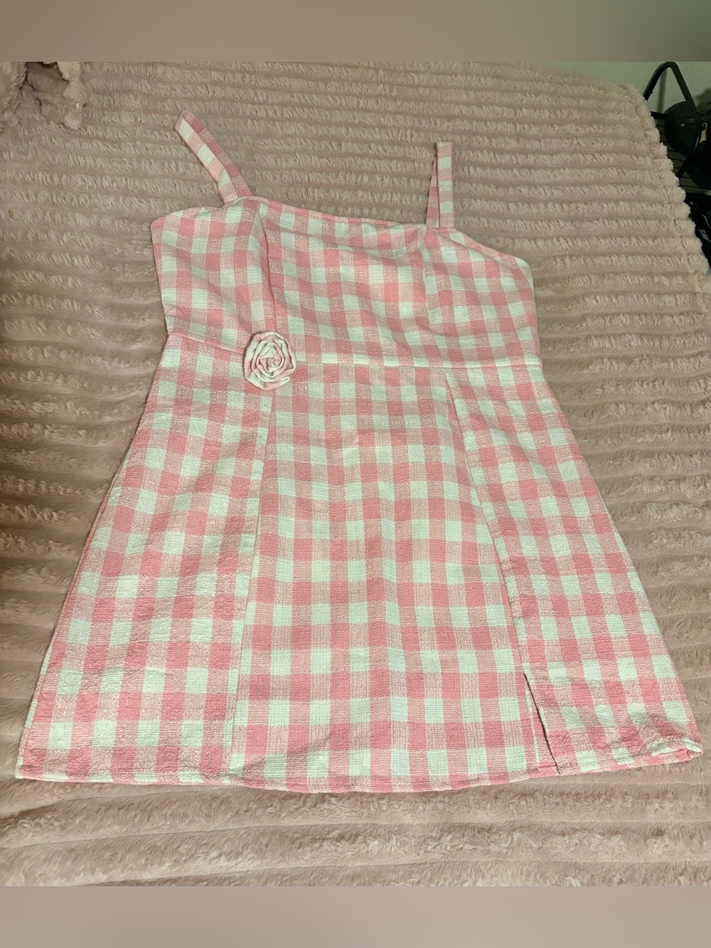 Cider Pink and White Gingham Mini Dress NWT size XL